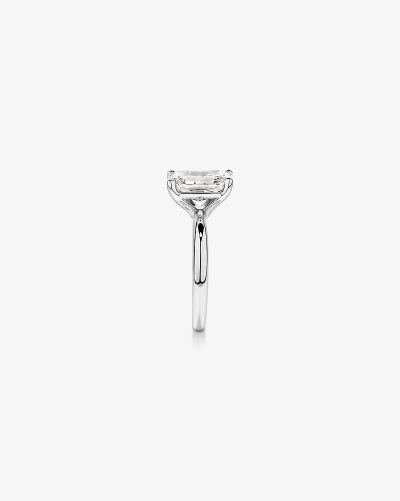 3.00 Carat TW Radiant Cut Laboratory-Grown Diamond Solitaire Engagement Ring in Platinum