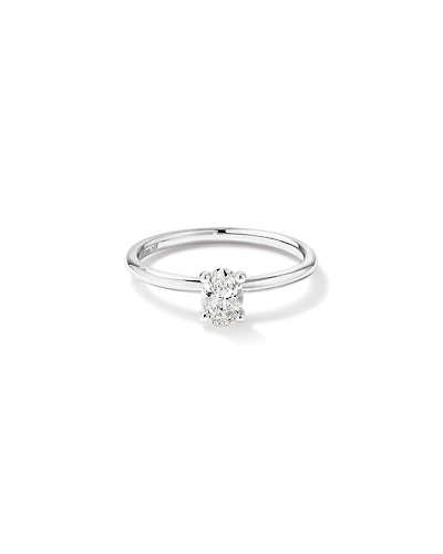 Bague de fiançailles solitaire avec 0,50 carat TW de diamants en or blanc 18kt