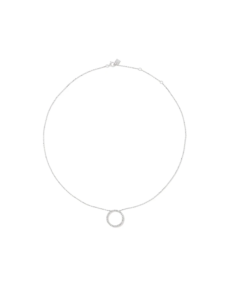 Collier de cercle de diamants TW de 0,40 carat en or blanc 10 carats