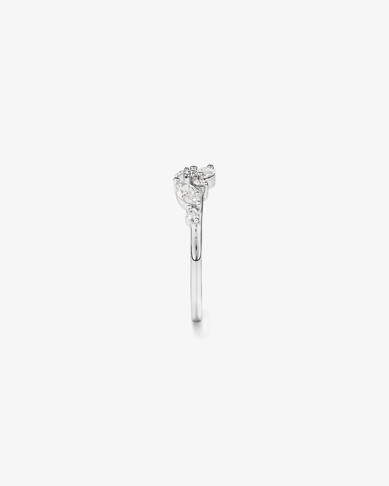 0.57 Carat TW Vines Laboratory-Grown Diamond Ring in 10kt White Gold