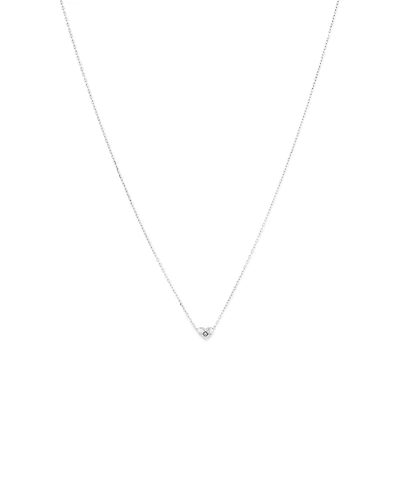 Mini Heart Necklace with .004TW of Diamonds in Silver