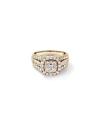 Bague de fiançailles avec 1,50 carat de diamants en or blanc 14kt.