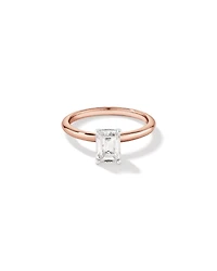 1.25 Carat TW Emerald Cut Laboratory-Grown Diamond Solitaire Engagement Ring In 14kt White Gold