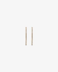 0.15 Carat TW Fine Diamond Hoop Earrings in 10kt White Gold