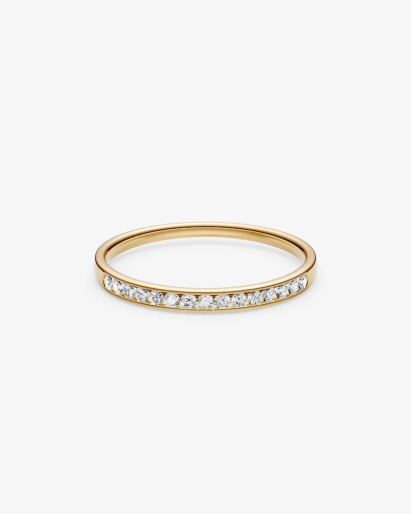 Wedding Band with 0.15 Carat TW of Diamonds in 14kt White Gold