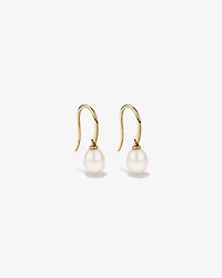 Drop Earrings with Cultured Freshwater Pearl in 10kt Yellow Gold