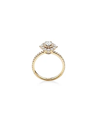Sir Michael Hill Designer Oval Engagement Ring with 0.92 Carat TW Diamonds in 18kt White Gold