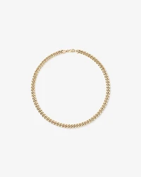 55cm (22") 9mm Width Semi Solid Diamond Cut Curb Chain in 10kt Yellow Gold