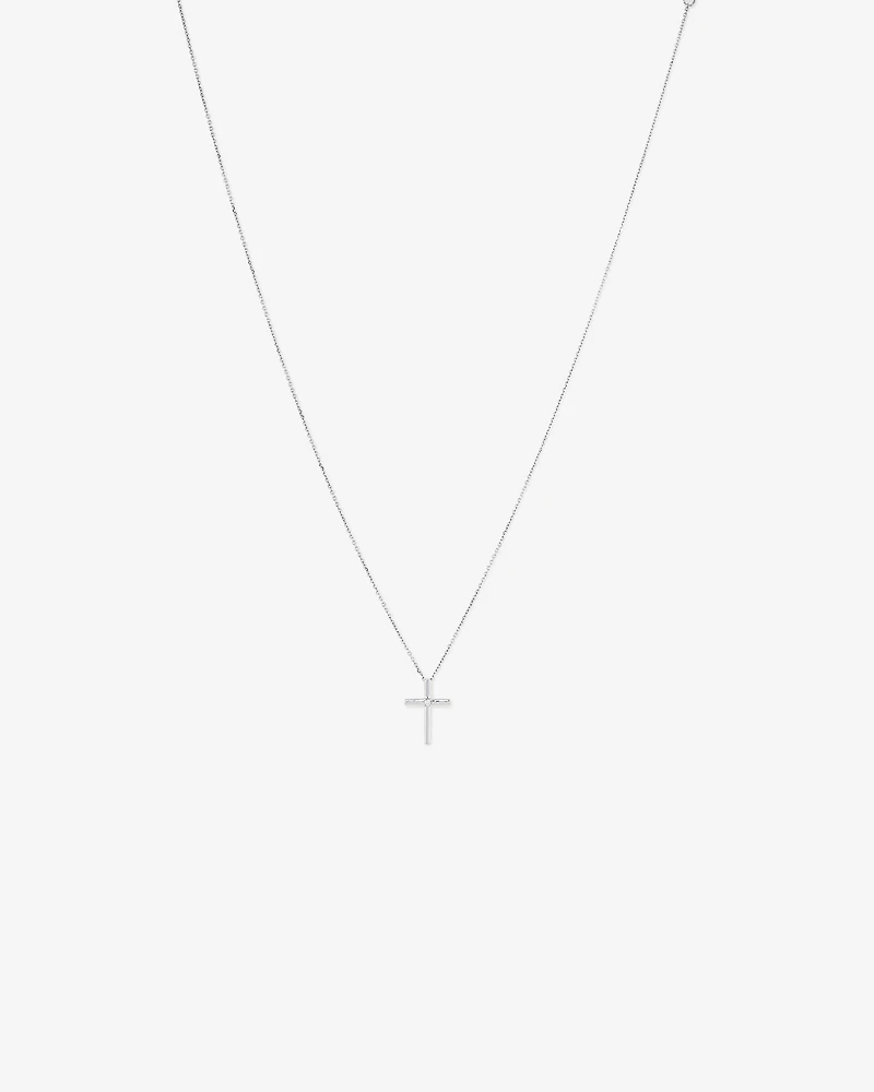 Diamond Accent Cross Pendant in Sterling Silver