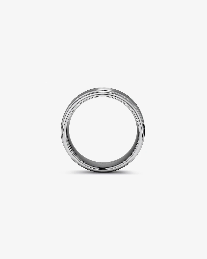 Men's Ring in Grey Sapphire Tungsten