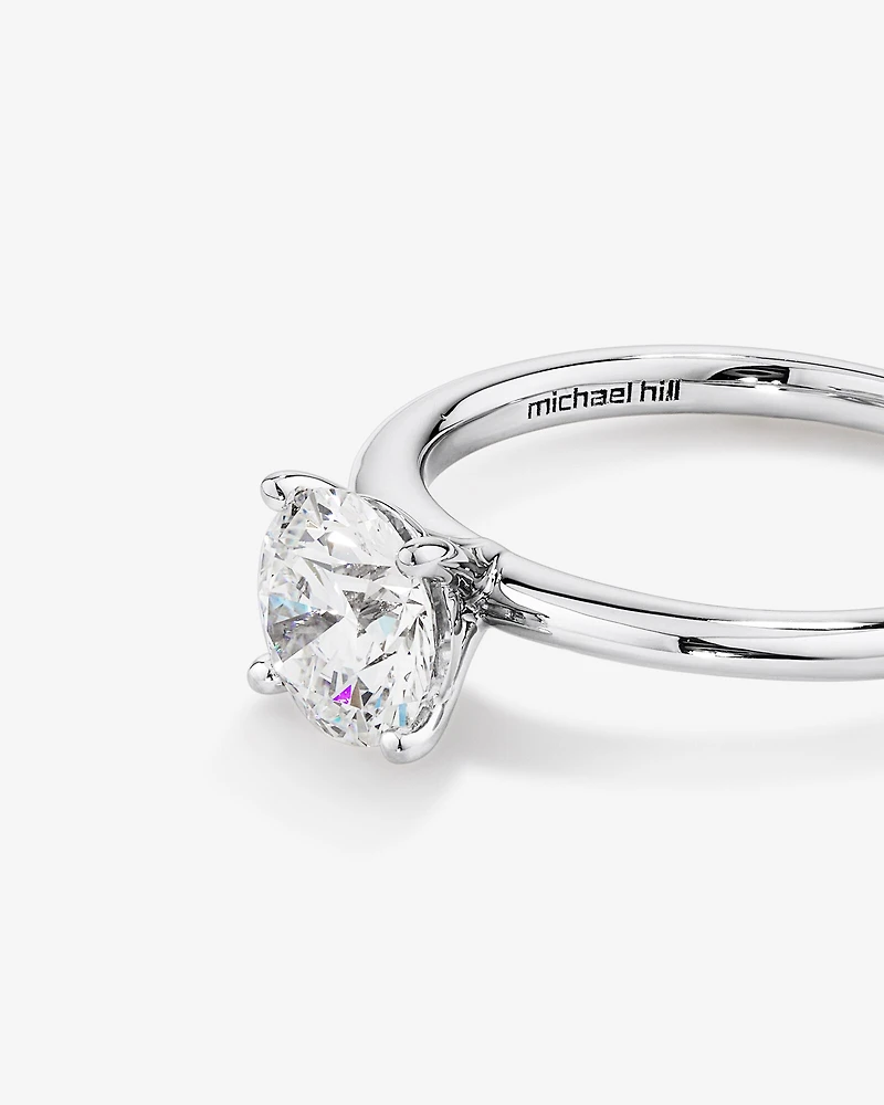 Solitaire Engagement Ring with 1.25 Carat TW of Laboratory-Grown Diamond in 18kt White Gold