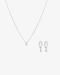 0.25 Carat TW Laboratory-Grown Diamond Bezel Box Set Pendant in Sterling Silver