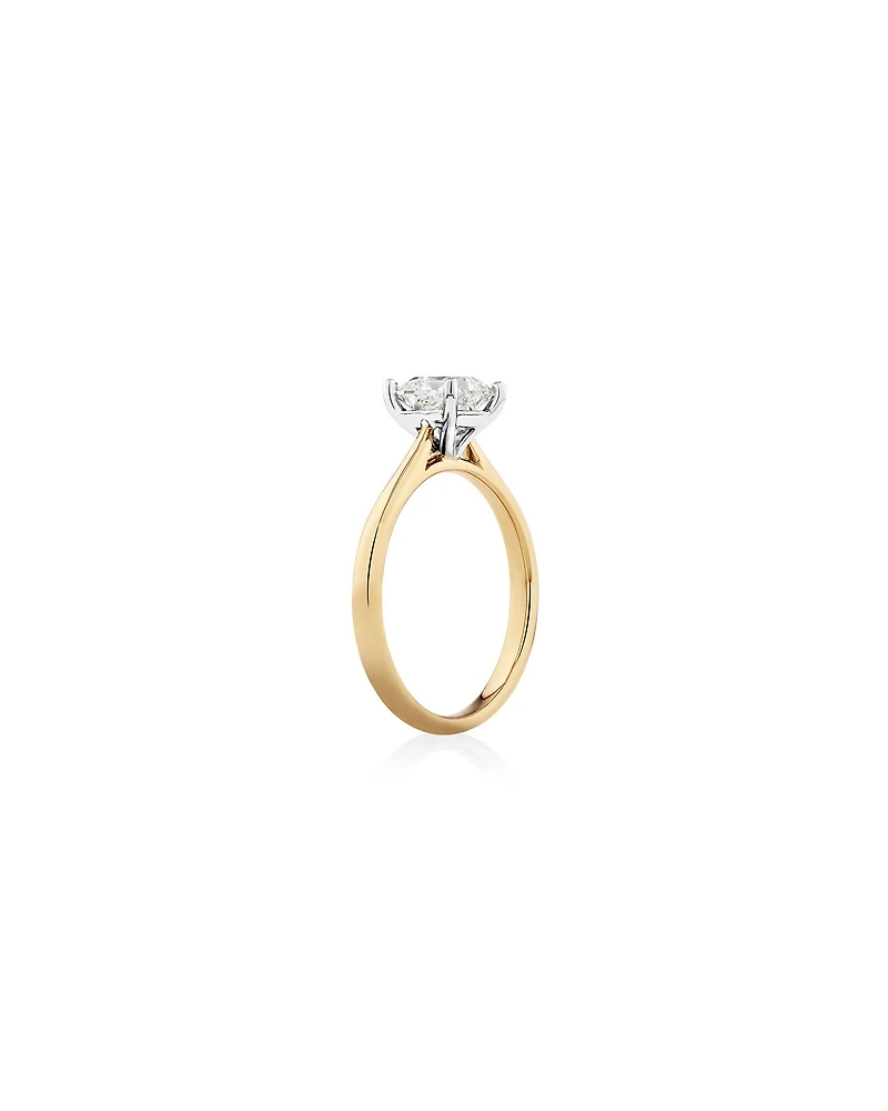 Evermore Certified Solitaire Ring With 1 Carat TW Diamond In 14kt White Gold