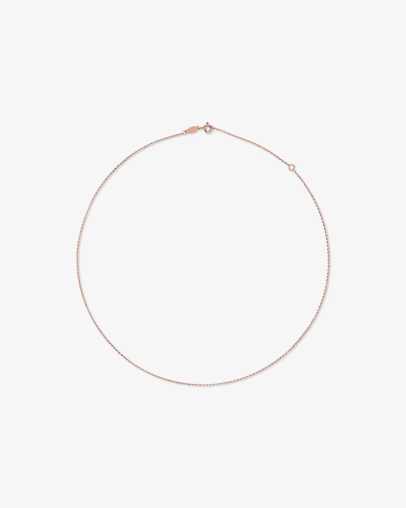 45cm (18") 1mm-1.5mm Width Solid Belcher Chain in 10kt Yellow Gold