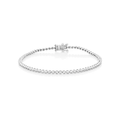 0.90 Carat TW Laboratory-Grown Diamond Tennis Bracelet in 10kt Yellow Gold