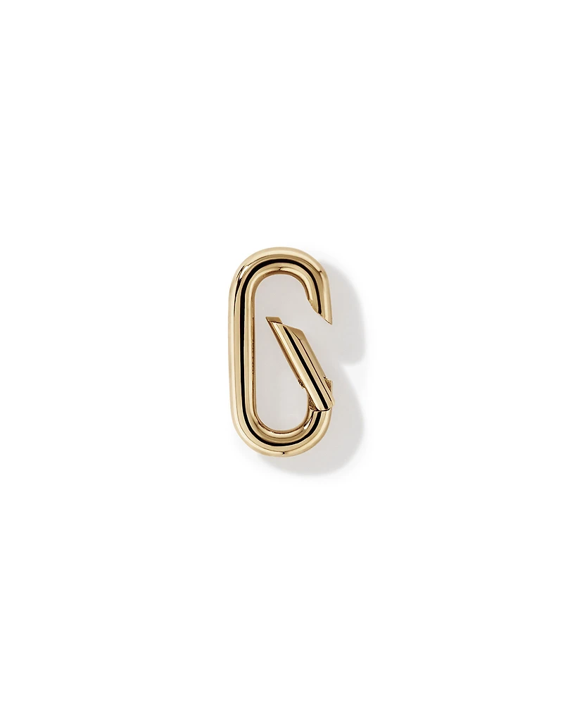 Polished Paperclip Pendant Connector in 10k Yellow Gold