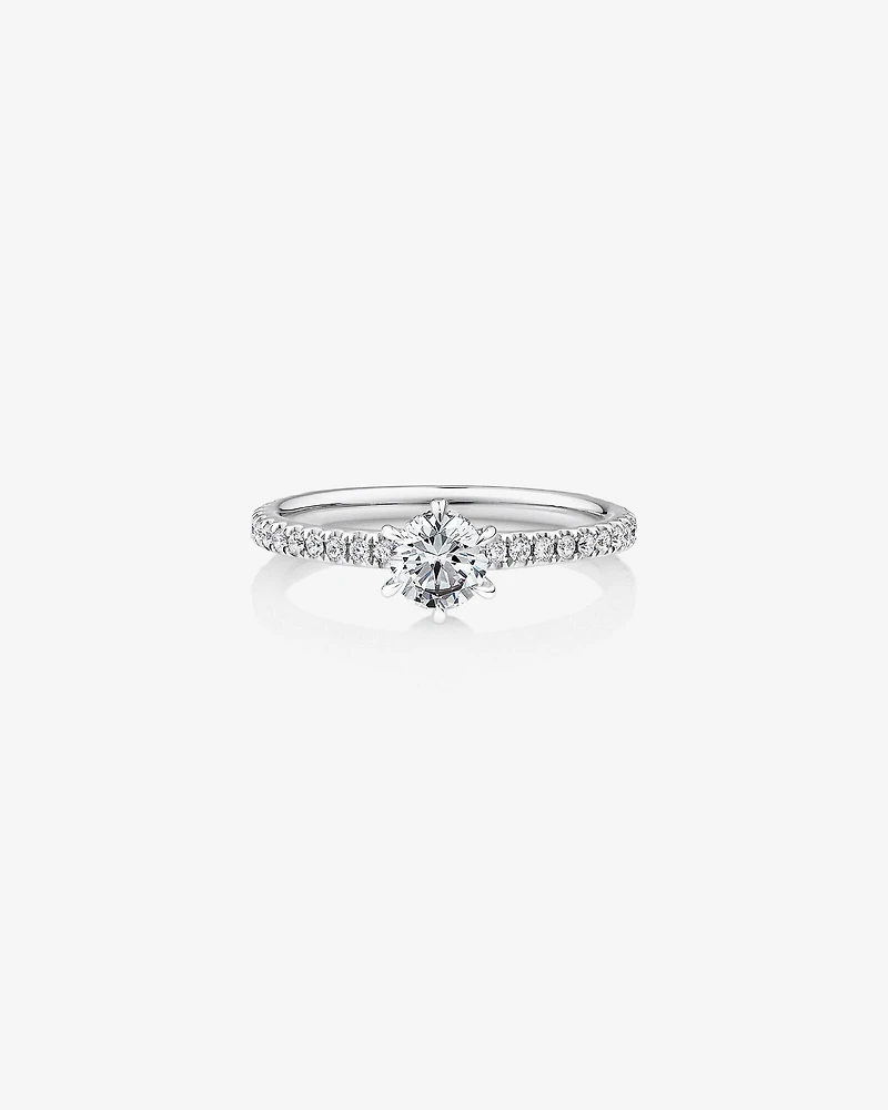 Sir Michael Hill Designer Engagement Ring with 0.70 Carat TW of Diamonds in 18kt White Gold