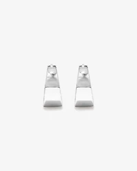 Tapered Huggie Earrings in Sterling Silver
