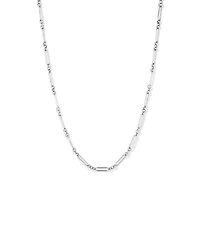 50cm (20") 3.5mm Width Paperclip 3 and 1 Alternating Chain Necklace in Sterling Silver