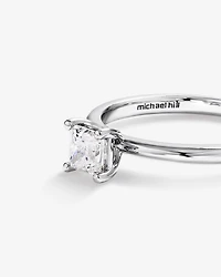 Bague de Fiançailles Solitaire en Diamant Taille Princesse 0,50 Carat TW en Or Blanc 14 kt