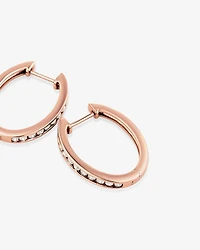 Huggie Earrings with 0.50 Carat TW of Diamonds in 10kt Rose Gold