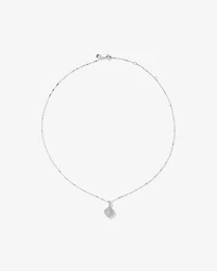 0.30 Carat TW Cushion Shaped Diamond Cluster Pendant Necklace in 10kt Yellow Gold