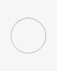 55cm (22") 3mm-3.5mm Width Hollow Curb Chain in 10kt Yellow Gold