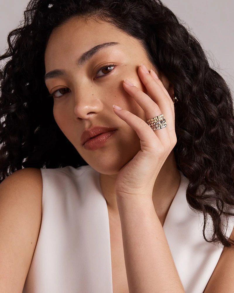 Bague Signature Connect Courbée en Argent Sterling