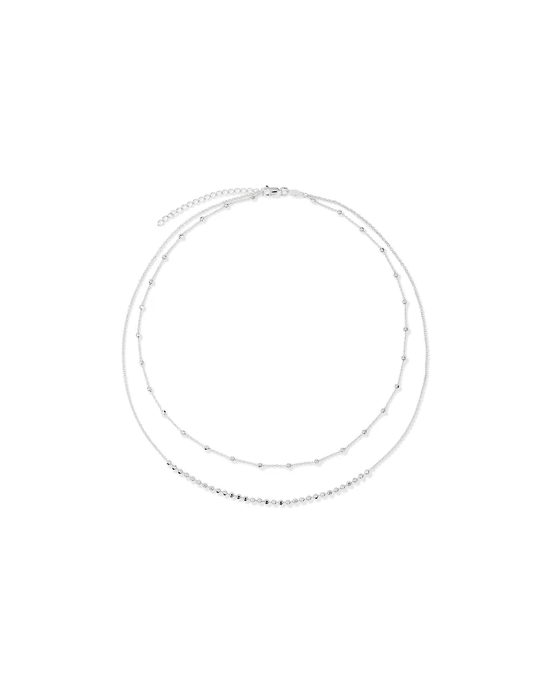 45cm Multi-Layer Bead Chain in Sterling Silver