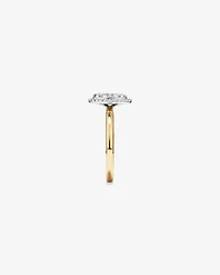 0.50 Carat TW Oval Shaped Diamond Cluster Ring in 14kt Yellow & White Gold