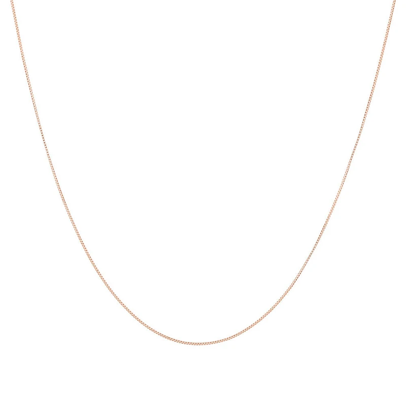 45cm (18") Box Chain in 10kt Rose Gold