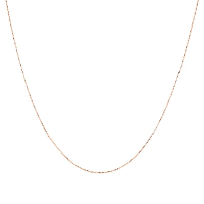 45cm (18") Box Chain in 10kt Rose Gold