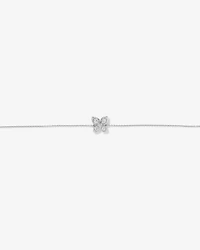 Cubic Zirconia Butterfly Bracelet in Sterling Silver