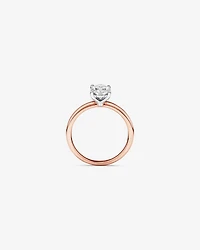 Carat TW Oval Laboratory-Grown Diamond Solitaire Engagement Ring in 14kt White Gold