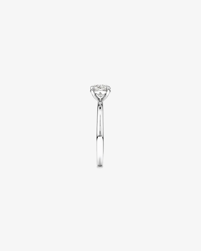 1.00 Carat TW Round Brilliant Diamond Solitaire Engagement Ring in 14kt White and Yellow Gold