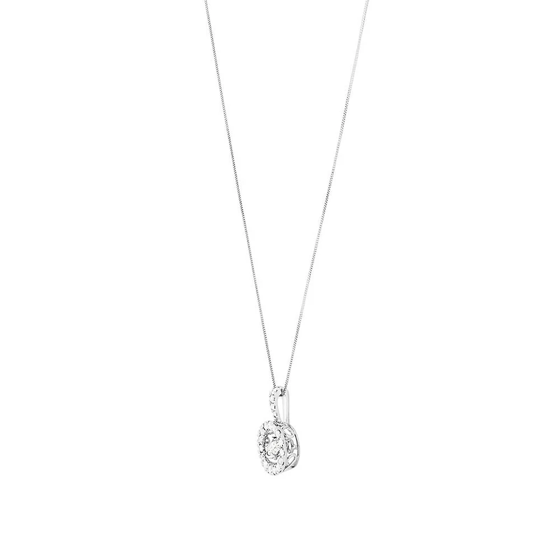 Pendentif Everlight en or blanc 14 K avec diamants totalisant 1,50 ct