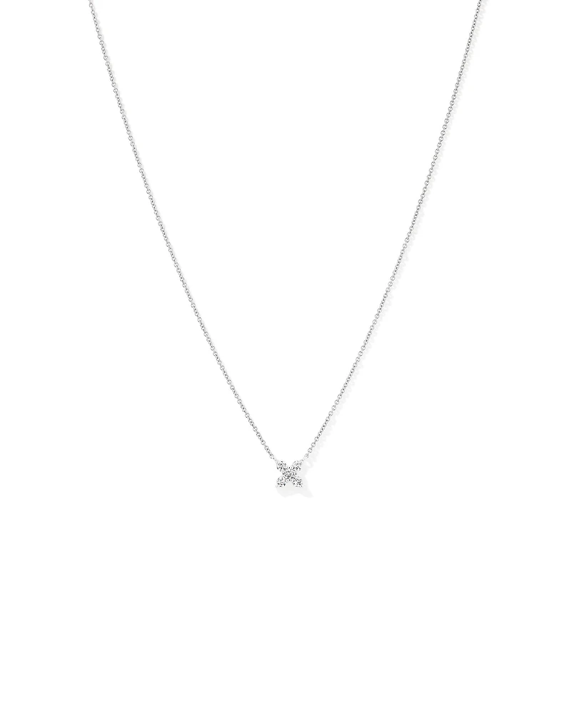 Collier floral en oxyde de zirconium 50 cm (20") en argent sterling