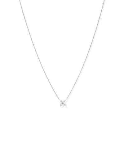 50cm (20") Cubic Zirconia Floral Necklace in Sterling Silver
