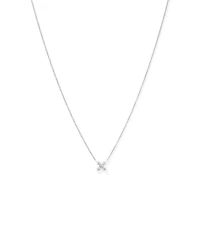Collier floral en oxyde de zirconium 50 cm (20") en argent sterling