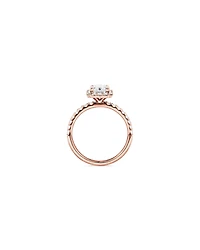 1.78 Carat TW Emerald Cut Laboratory-Grown Diamond Halo Engagement Ring in 14kt White Gold