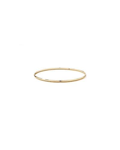 65mm (2.5") 2.3mm Width Solid Oval Bangle in 10kt Yellow Gold