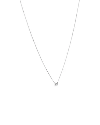 0.23 Carat TW Emerald Diamond Halo Pendant in 10kt White Gold