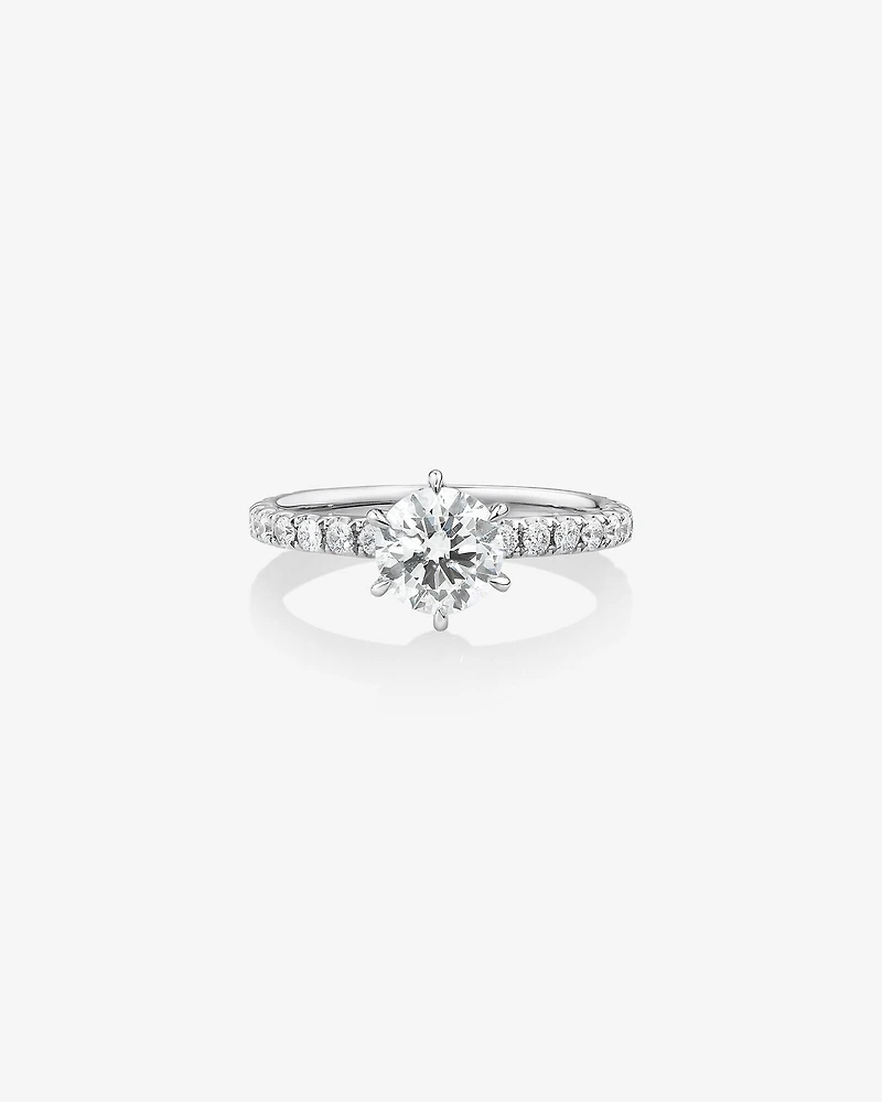 Sir Michael Hill Designer Engagement Ring with 1.37Carat TW of Diamonds in 18kt White Gold