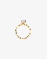 Carat TW Oval Laboratory-Grown Diamond Solitaire Engagement Ring in 14kt White Gold