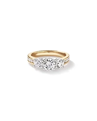 2.00 Carat TW 3 Stone Signature 101 Diamond Ring in 14kt Yellow & White Gold