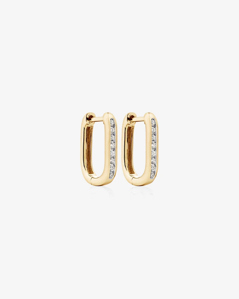 Huggies with 0.14 Carat TW of Diamonds in 10kt Yellow Gold