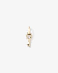 Love Heart Key Pendant in 10kt Yellow Gold