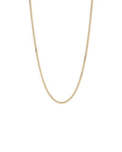 55cm (22") 4.2mm Width Semi Solid Diamond Cut Curb Chain in 10kt Yellow Gold