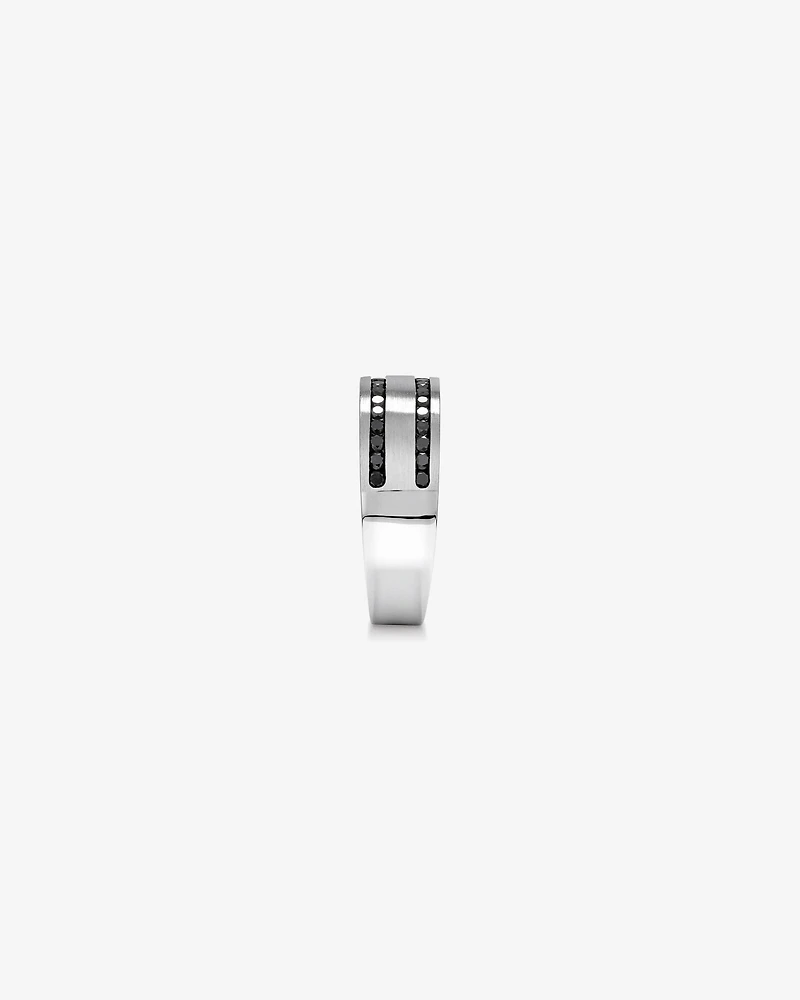 Men's 0.50 TW Enhanced Black Diamond Ring in Platinum