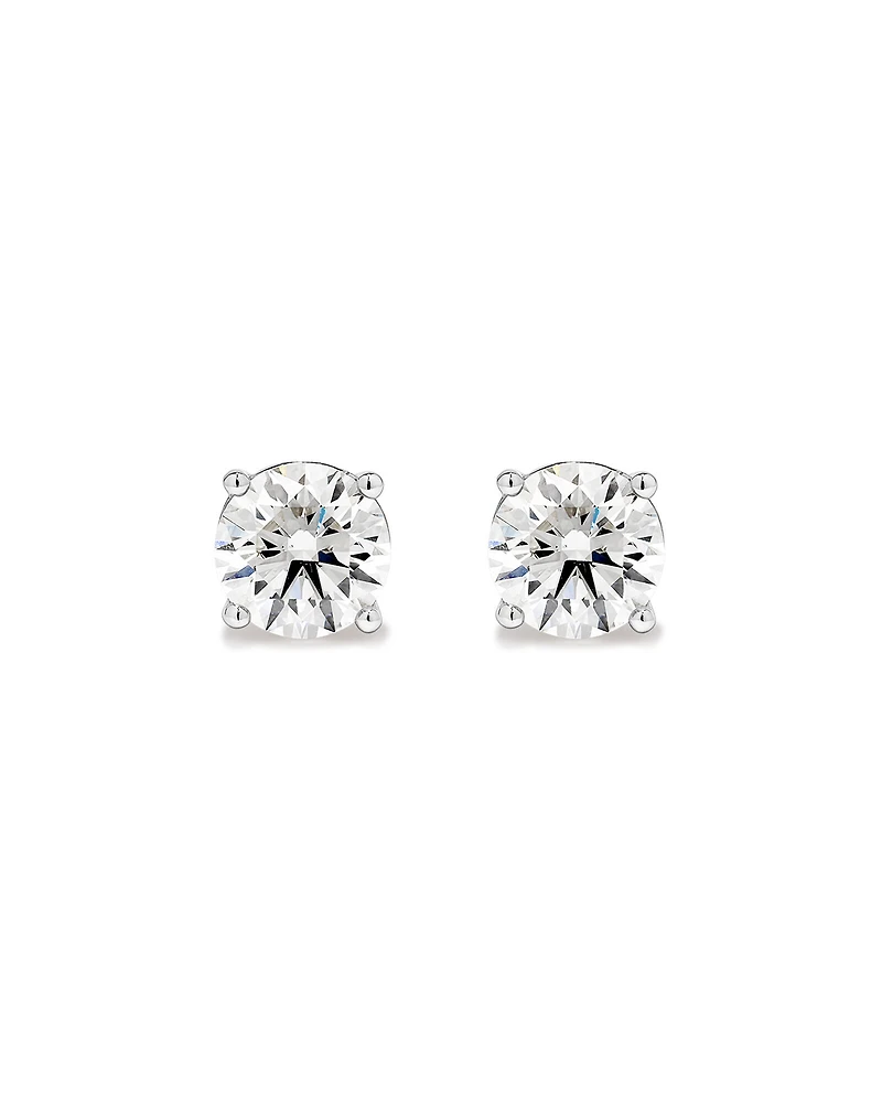 1.00 Carat TW Canadian Diamond Solitaire Stud Earrings in 18kt White Gold